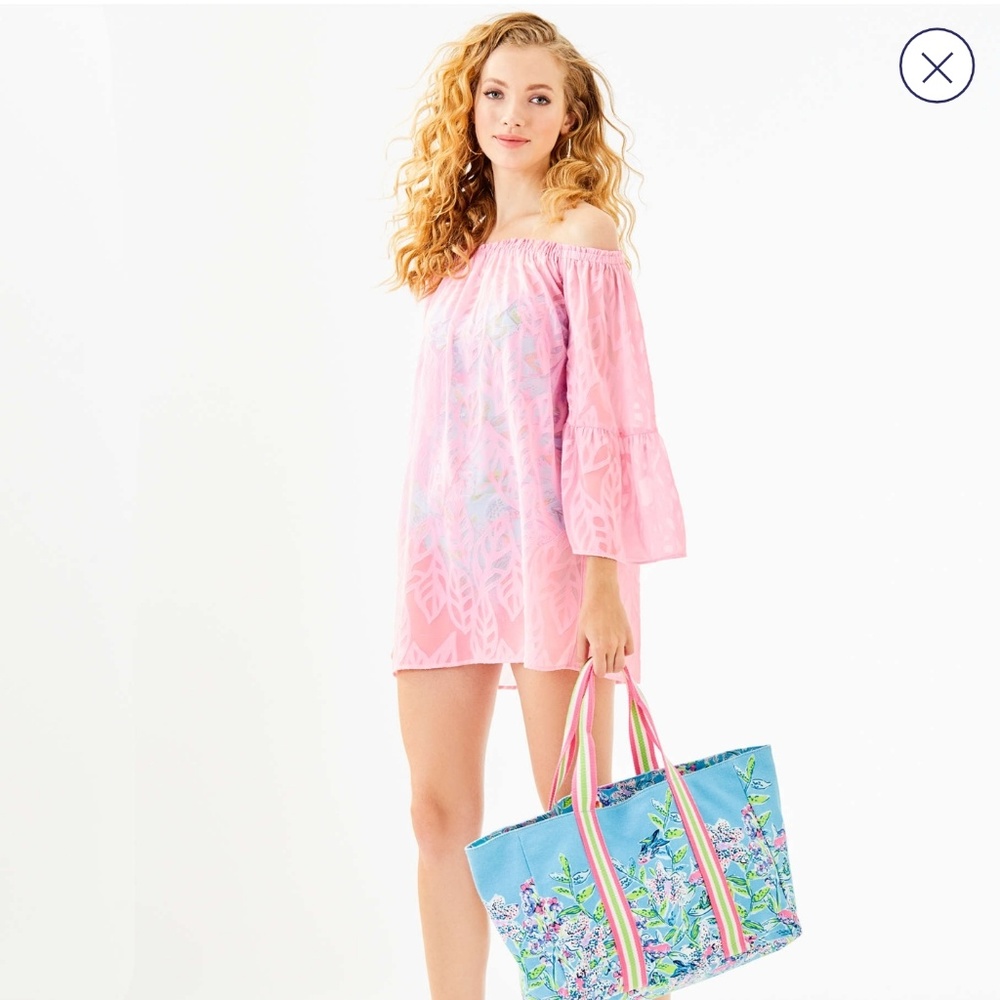 Lilly Pulitzer Nevie Off-the-Shoulder Cover-up